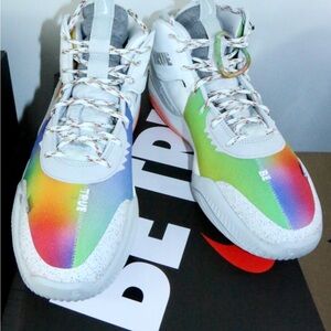 Nike Air Deldon Be True  Basketball Sneakers Multicolor DX6779-100 Size 14 New